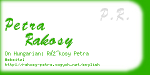 petra rakosy business card